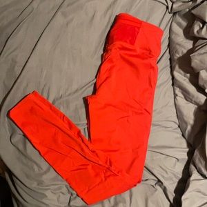Fabletics high waisted red leggings
